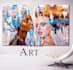 create unique printable digital oil paint abstract wall art design