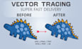 manually vectorize, refine, and recreate your logo or image to vector