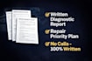 car diagnostics and written repair guidance