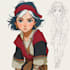 paint anime character art or anime illustration