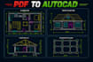 convert PDF to cad, autocad within 12 hours