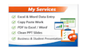 do accurate data entry and professional PPT presentations