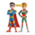create premium superhero cartoon mascot character