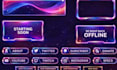 design animated youtube twitch overlay, stream overlay, logo and stream package