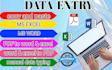 data entry, excel data entry, PDF conversion, image to text