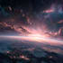 create high quality space art and futuristic space scenes