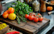 design an food, oil painting