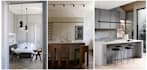 do high end kitchen interior design cabinet layout and 3d rendering