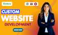 do custom website development with full stack and front end development