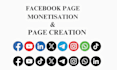 create facebook page, page monetization, page management