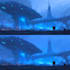 create cinematic sci fi city illustrations