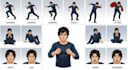 create a character pose and expression reference sheet