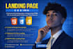 create a professional landing page using HTML CSS and javascript