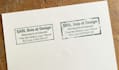 create realistic rectangular digital business stamps in png