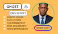 setup ghost newsletter ghost paid membership ghost cms website list segmentation