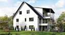 create architectural modern villa house,facade render, landscape backyard design