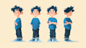 draw flat vector character design