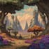 illustrate beautiful flat landscape illustration art