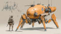 design sci fi mecha and robot concept art