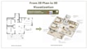 design modern 2d and 3d floor plans for your house in revit