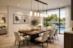 showcase 3d duplex villa,d5 landscape garden,glass facade render, cgi patio pool