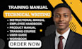 create instruction training manual,training course,user guide,employee handbook