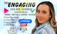create online course content curriculum, outline, and topical map