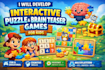 develop interactive puzzle and brain teaser game