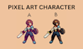 create pixel art character pixel art animation pixel game art 2d sprite sheet