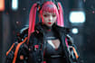 do a cyberpunk high detailed character art
