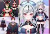 rig live2d cubism half body vtuber model toggles expression for virtual avatar