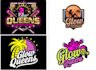 do unique modern softball team logo design