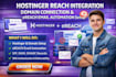do hostinger integration website domain connection email automation