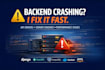 fix critical backend errors, crashes, or performance issues