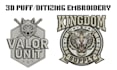 do flat embroidery design 3d puff logo digitizing into dst pes emb
