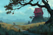 make landscape environment concept art bookcover