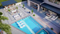 design modern outdoor garden with 3d landscape rendering