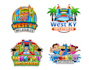 design modern bounce house logo