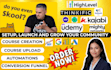 build online kajabi course website, course outline, module lesson