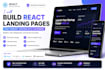 build a react landing page for saas startups