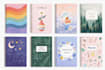 design notebook, journal and planner covers with interior pages