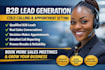 do valid b2b lead generation, cold calling appointment setting, telemarketing
