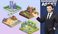 create 3d low poly props and environment for game assets unity and unreal engine