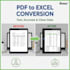 professional PDF to excel conversion with data cleaning