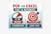 convert PDF to excel
