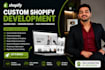 build shopify website with custom coding and theme customization
