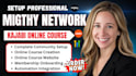 setup mighty network kajabi course membership website online course community