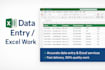 do data entry, excel data entry, and PDF to excel conversion