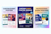 design clean and professional event posters in canva