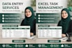 do data entry, copy paste, and excel tasks